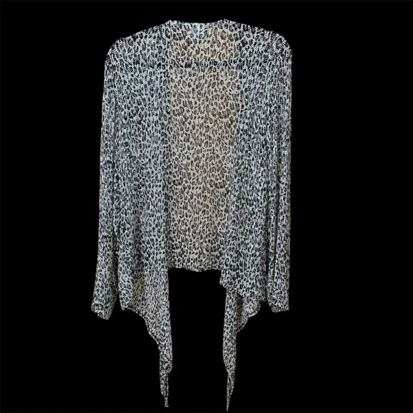 Chico's Travelers, Black and White Cardigan Sweater, size Chico’s 3, US XL - Picture 4 of 9